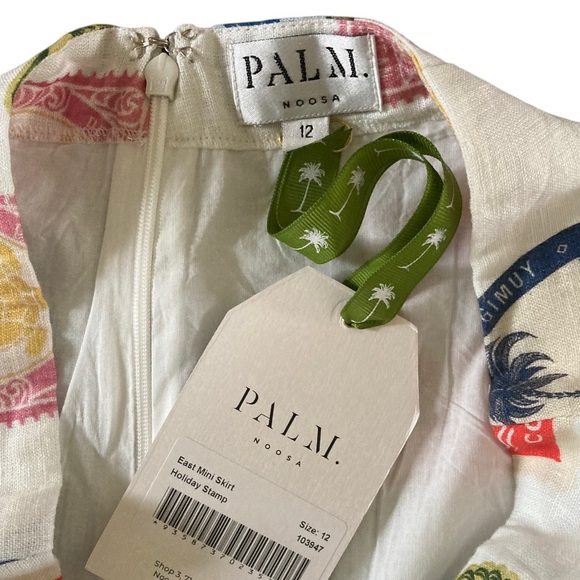 Palm Noosa The East Mini Skirt NWT Postage Stamp Print - Picture 11 of 14